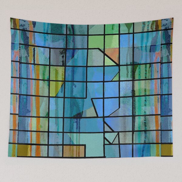 Item preview, Blue Grid designed and sold by ViaARTfactory.