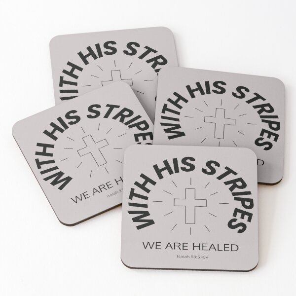 Item preview, With His Stripes We Are Healed Isaiah 53:5 Bible Verse designed and sold by JR-CreativeZone111.