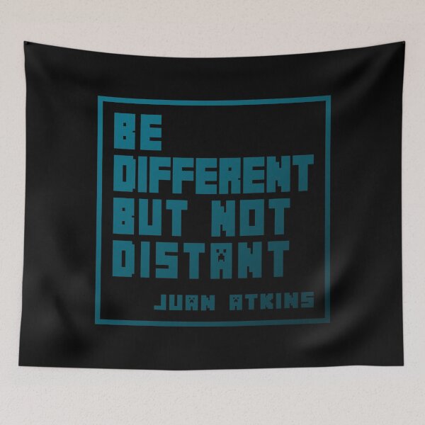 Item preview, Design on Phrase by Juan Atkins BLUE Version, electronic vibes, Detroit, logo designed and sold by parissiArt.