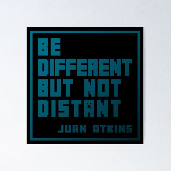Item preview, Design on Phrase by Juan Atkins BLUE Version, electronic vibes, Detroit, logo designed and sold by parissiArt.