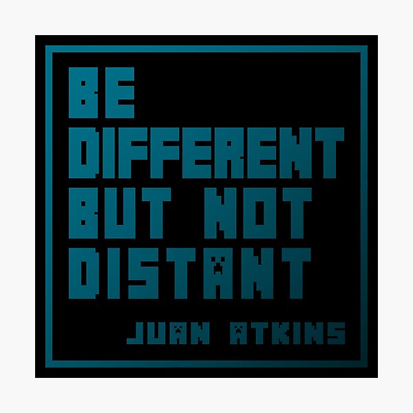 Item preview, Design on Phrase by Juan Atkins BLUE Version, electronic vibes, Detroit, logo designed and sold by parissiArt.