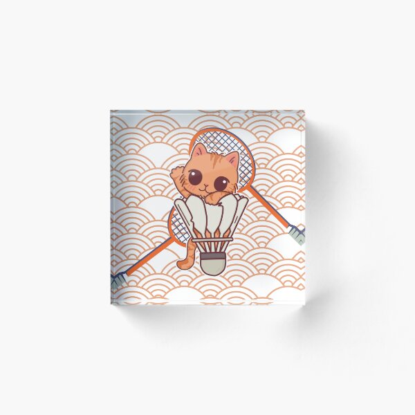 Item preview, Cute Tabby Cat in a Shuttlecock – Badminton Lover designed and sold by BGMeYou.