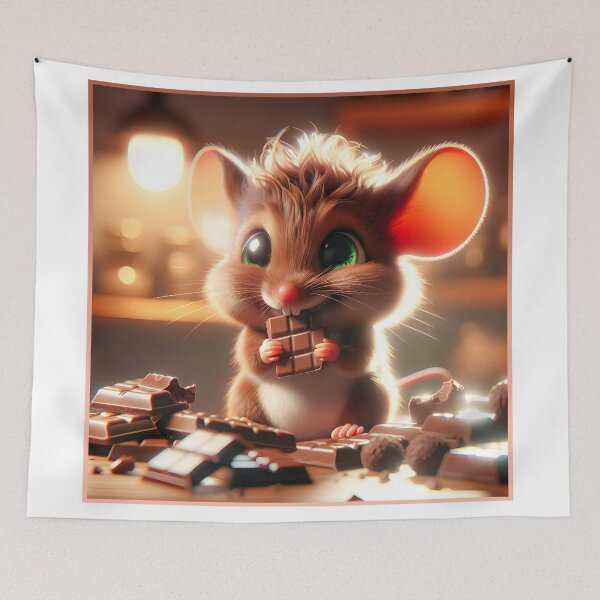 Item preview, Little sweet chocolate mouse designed and sold by QuanntixArt.