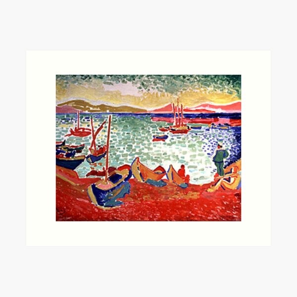 Item preview, Boats in the Port of Collioure by André Derain 1905  Big better for art prints designed and sold by CristalleLisa.