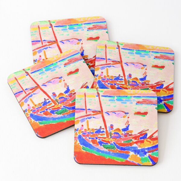 Item preview, Fishing Boats at Collioure by Andre Derain  (Fauvist artist who worked with Matisse.)  Bateaux de pêche, Collioure (1905)  designed and sold by CristalleLisa.