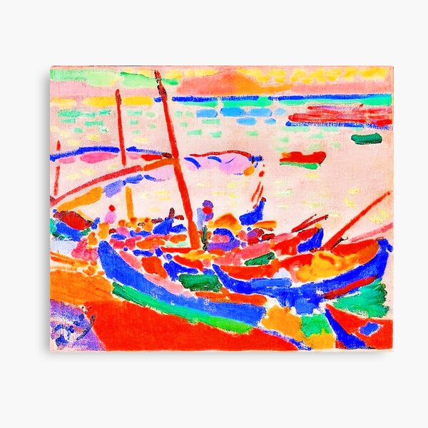 Item preview, Fishing Boats at Collioure by Andre Derain  (Fauvist artist who worked with Matisse.)  Bateaux de pêche, Collioure (1905)  designed and sold by CristalleLisa.