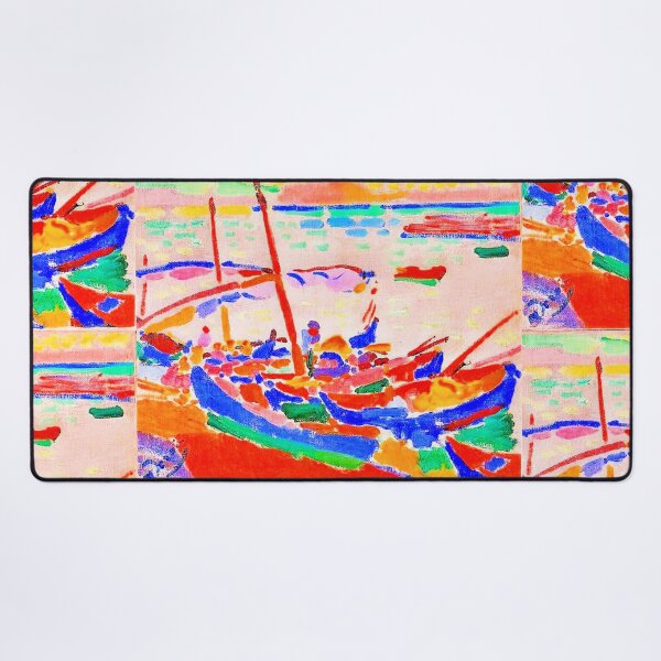 Item preview, Fishing Boats at Collioure by Andre Derain (Fauvist artist who worked with Matisse.) Bateaux de pêche, Collioure (1905) designed and sold by CristalleLisa.