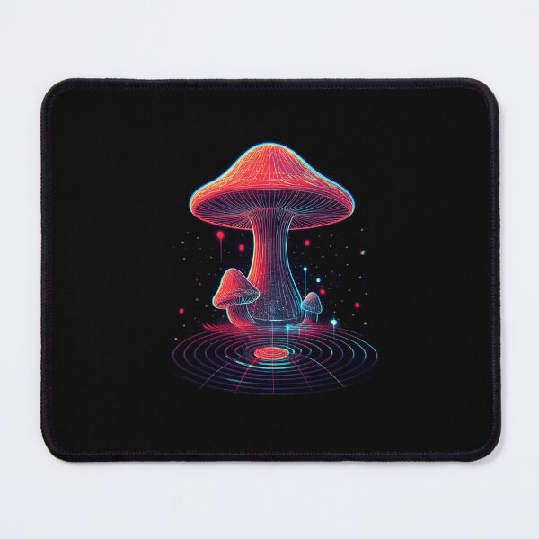 Aperçu de l'œuvre Champignons filaires au néon créée et vendue par TrippyFest.