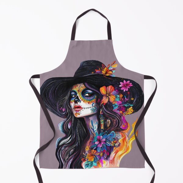 Item preview, Beautiful calavera art with flowers and detailed face paint for Day of the Dead designed and sold by natalidesign.