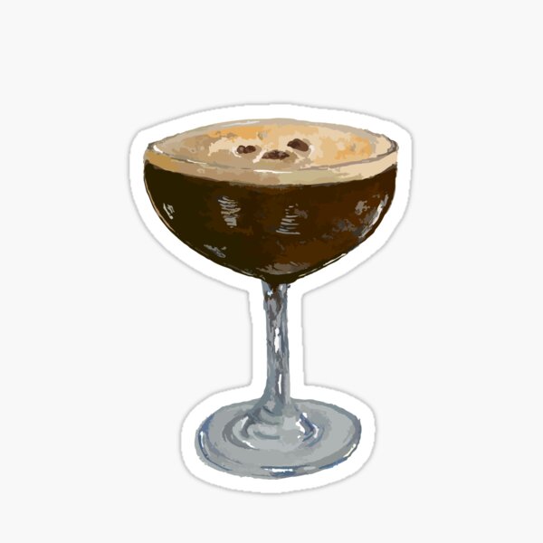 Item preview, Hand-Painted Watercolor Espresso Martini Glass  designed and sold by KLongMakes.