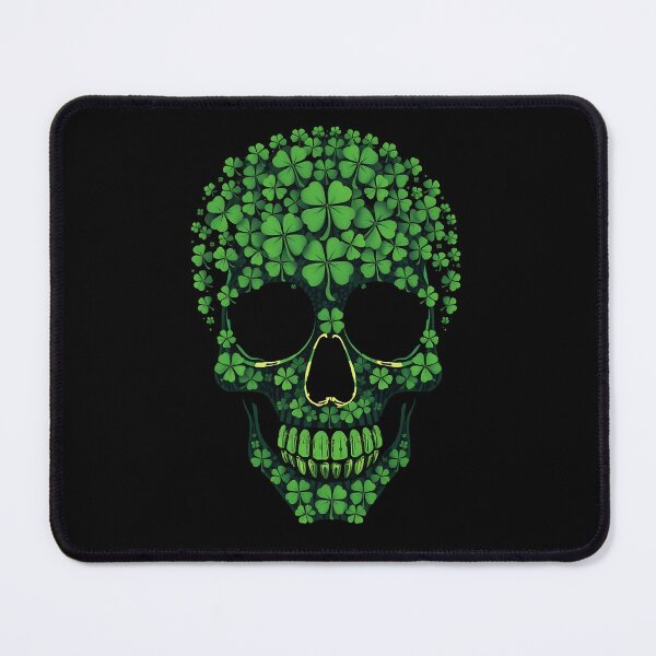 Item preview, Shamrock Skull St. Patrick’s Day Gothic Irish Luck designed and sold by svarupa.