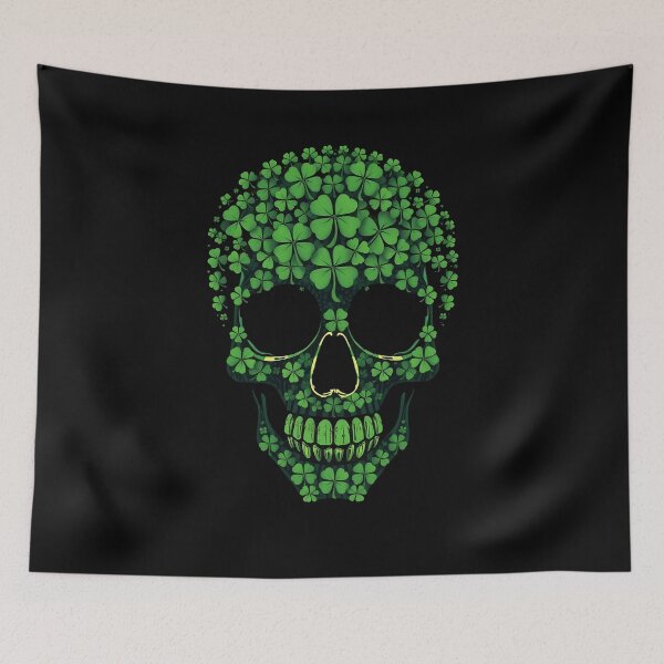 Item preview, Shamrock Skull St. Patrick’s Day Gothic Irish Luck designed and sold by svarupa.