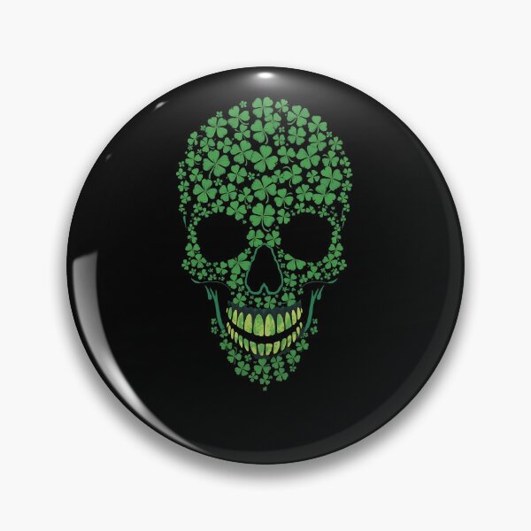 Item preview, Shamrock Skull St. Patrick’s Day Gothic Irish Luck designed and sold by svarupa.