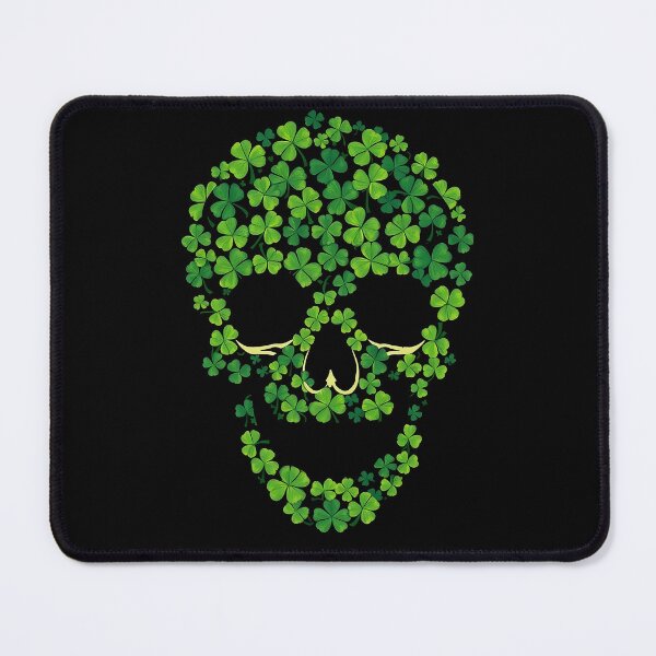 Item preview, Shamrock Skull St. Patrick’s Day Gothic Irish Luck designed and sold by svarupa.