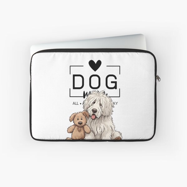 Item preview, Adorable Bergamasco Shepherd with a Plush Teddy Bear – Cartoon Illustration designed and sold by GoodyPaws.