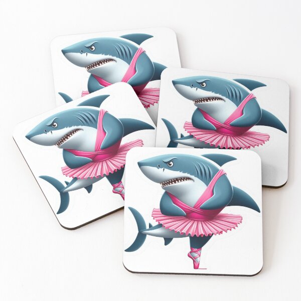 Item preview, Sticker of a Shark Wearing a Tutu, Trying to Ballet Dance  Premium Cool Trendy Best Gift designed and sold by Imaginarium of Chaos falcon88 .