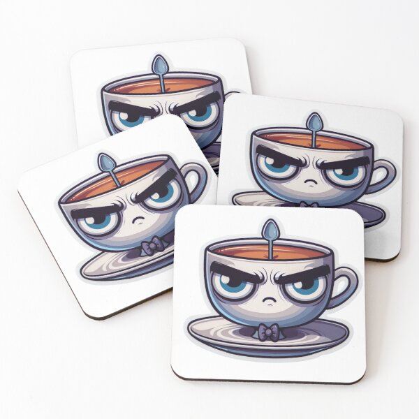 Item preview, Sticker of a Cup of Tea Looking Extremely Judgmental  Premium Cool Trendy Best Gift designed and sold by Imaginarium of Chaos falcon88 .