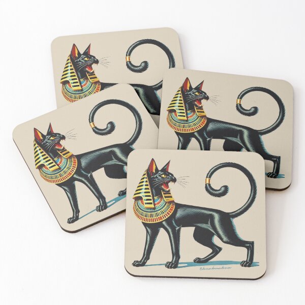 Item preview, Ancient Egyptian Black Cat designed and sold by BUABUABUA.