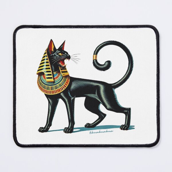 Item preview, Ancient Egyptian Black Cat designed and sold by BUABUABUA.