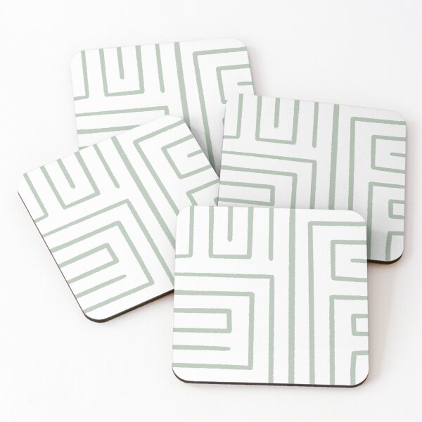 Item preview, Geometric Line Art Pattern in Forest Green designed and sold by Pattern&Pixel.