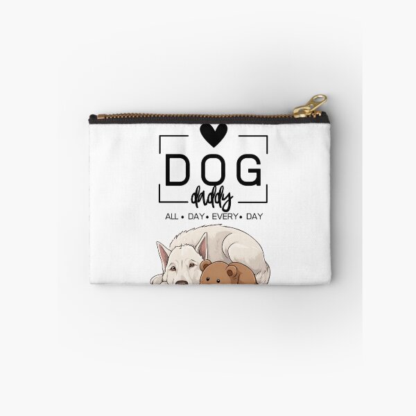 Item preview, Adorable White Swiss Shepherd with a Plush Teddy Bear – Cartoon Illustration designed and sold by GoodyPaws.