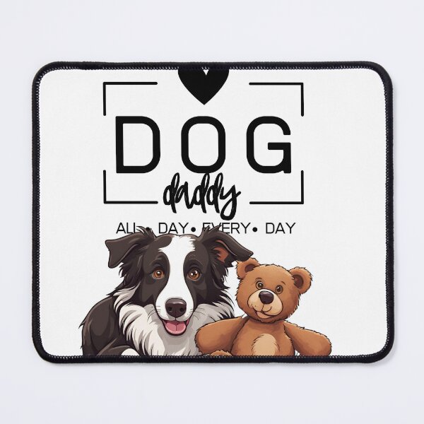 Item preview, Adorable Border Collie with a Plush Teddy Bear – Cartoon Illustration designed and sold by GoodyPaws.