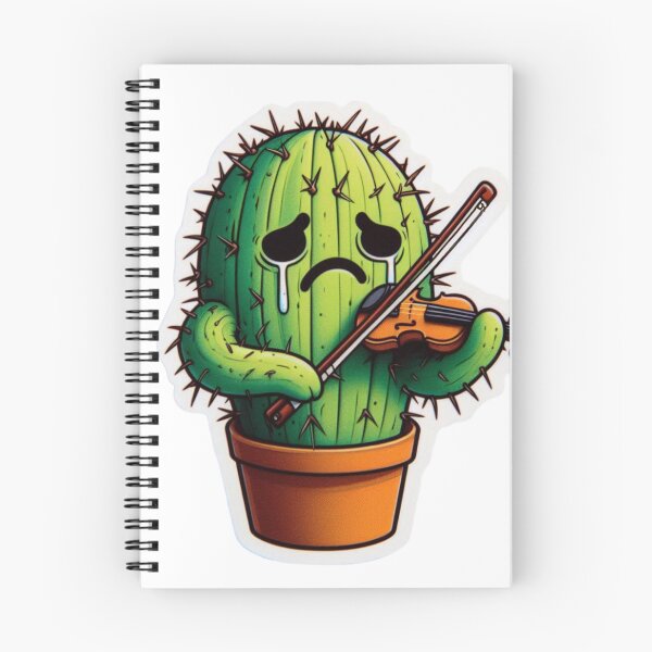 Item preview, Sticker of a Cactus Playing the Violin  Premium Cool Trendy Best Gift designed and sold by Imaginarium of Chaos falcon88 .