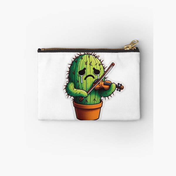 Item preview, Sticker of a Cactus Playing the Violin  Premium Cool Trendy Best Gift designed and sold by Imaginarium of Chaos falcon88 .