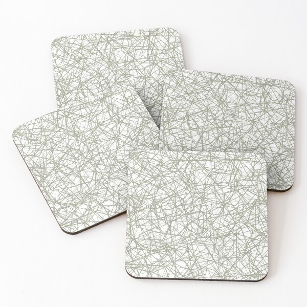 Item preview, Abstract Curved Line Art in Juniper Green designed and sold by Pattern&Pixel.