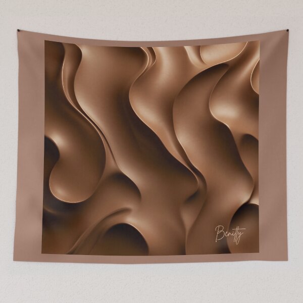 Item preview, Mocha Mousse abstract depiction of creamy chocolate waves designed and sold by Benitty.
