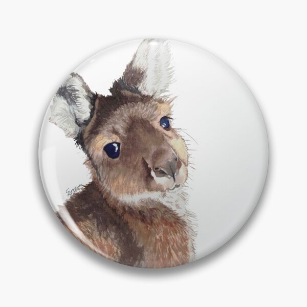 Item preview, sweet Australian grey kangaroo designed and sold by SerenArtinOz.