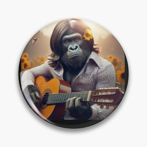 Item preview, Cute gorilla classic guitar playing  designed and sold by Dogandesighn.