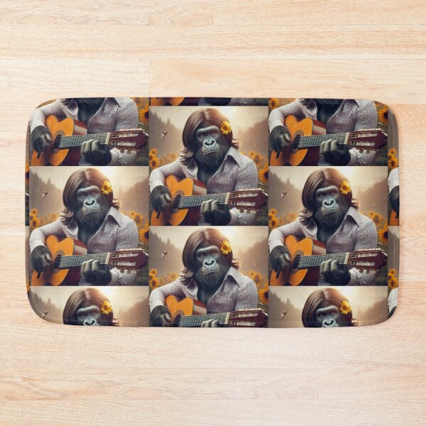 Item preview, Cute gorilla classic guitar playing  designed and sold by Dogandesighn.