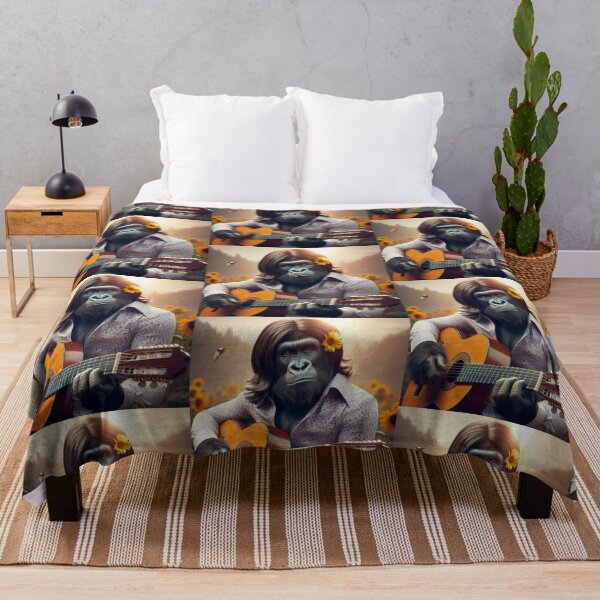 Item preview, Cute gorilla classic guitar playing  designed and sold by Dogandesighn.