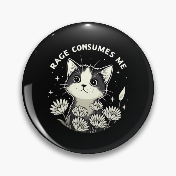 Item preview, Cute Cat Rage Consumes Me Funny Sarcastic Kitten Flower designed and sold by KAYDEE01212 ✨.