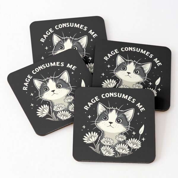 Item preview, Cute Cat Rage Consumes Me Funny Sarcastic Kitten Flower designed and sold by KAYDEE01212 ✨.