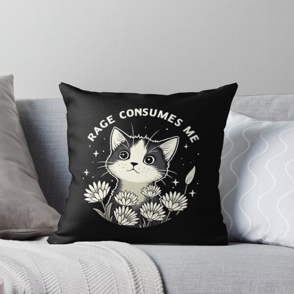 Item preview, Cute Cat Rage Consumes Me Funny Sarcastic Kitten Flower designed and sold by KAYDEE01212 ✨.