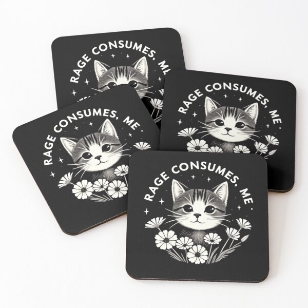 Item preview, Cute Cat Rage Consumes Me Funny Sarcastic Kitten Flower designed and sold by KAYDEE01212 ✨.