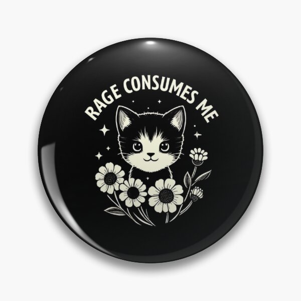 Item preview, Cute Cat Rage Consumes Me Funny Sarcastic Kitten Flower designed and sold by KAYDEE01212 ✨.