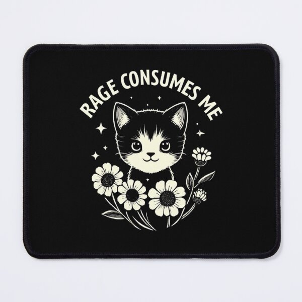 Item preview, Cute Cat Rage Consumes Me Funny Sarcastic Kitten Flower designed and sold by KAYDEE01212 ✨.