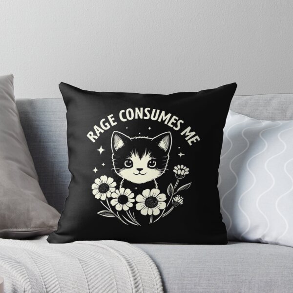 Item preview, Cute Cat Rage Consumes Me Funny Sarcastic Kitten Flower designed and sold by KAYDEE01212 ✨.