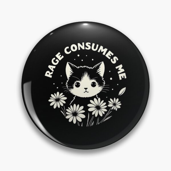 Item preview, Cute Cat Rage Consumes Me Funny Sarcastic Kitten Flower designed and sold by KAYDEE01212 ✨.