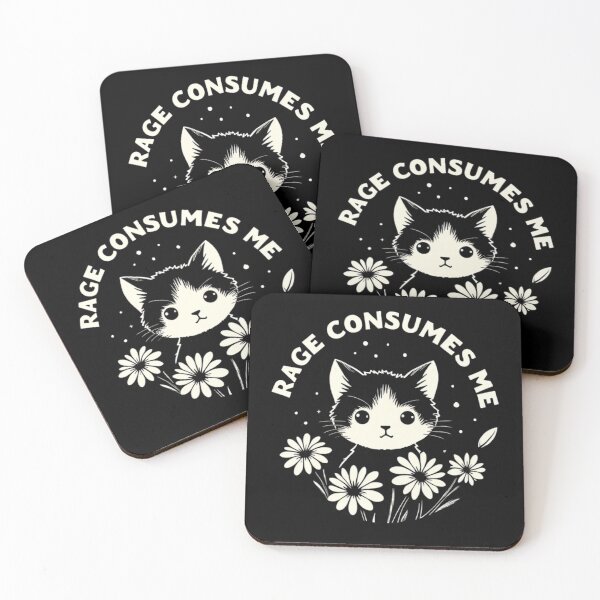 Item preview, Cute Cat Rage Consumes Me Funny Sarcastic Kitten Flower designed and sold by KAYDEE01212 ✨.