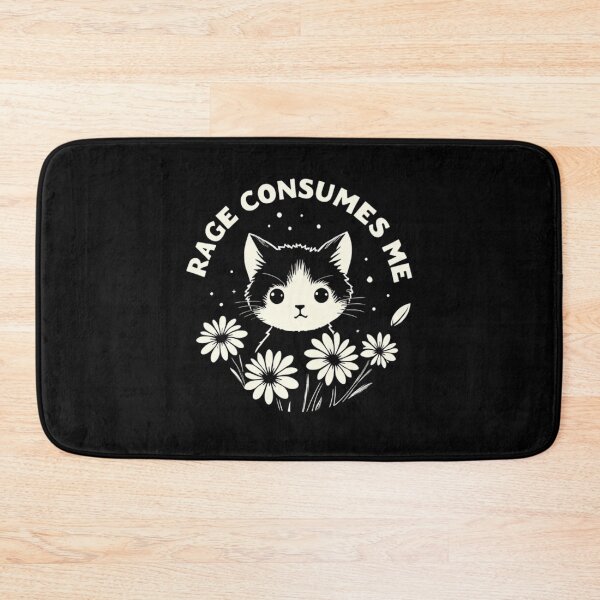 Item preview, Cute Cat Rage Consumes Me Funny Sarcastic Kitten Flower designed and sold by KAYDEE01212 ✨.
