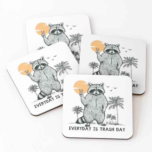 Item preview, Everyday Is Trash Day Raccoon Meme Retro Sunset Tee Cool Style Raccoon  Distressed Style Meme Funny Raccoon Meme  designed and sold by MotivaChic.
