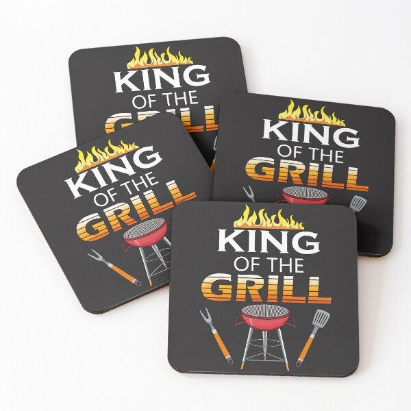 Item preview, King of the Grill Funny Dad on Barbecue Grill Design designed and sold by Jaudaux Designs.