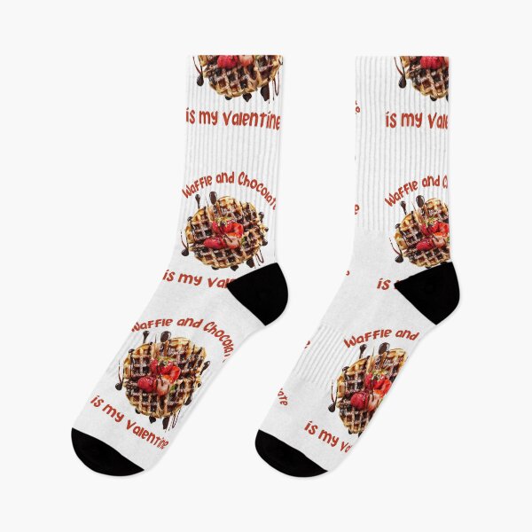 Item preview,  "Waffle and Chocolate Is My Valentine" – Funny & Sweet Food Lover Design designed and sold by Colorful-Garden.