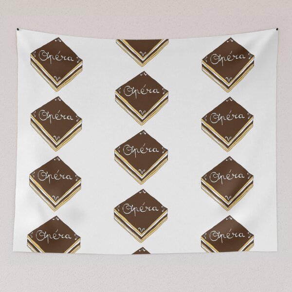 Item preview, Opera Cake - Classic Pastry illustration designed and sold by CecileLenam.