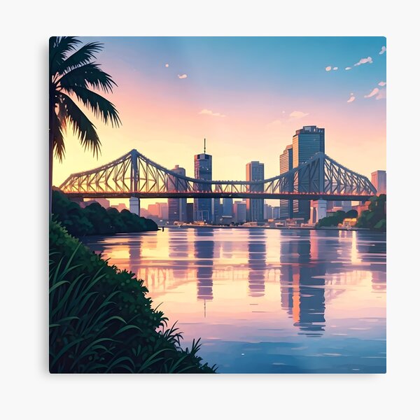 Item preview, Brisbane’s Story Bridge: Sunset Reflections designed and sold by LSV-Art.