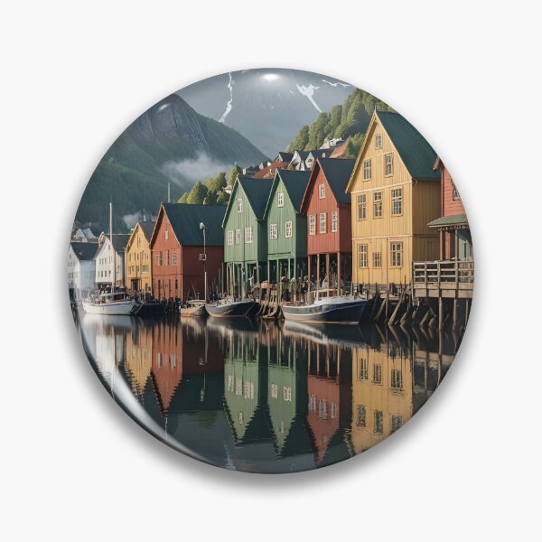 Item preview, Bryggen in Bergen: Iconic Waterfront Charm designed and sold by LSVart.